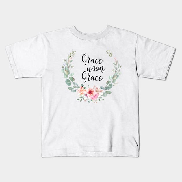 GRACE UPON GRACE Kids T-Shirt by LatiendadeAryam